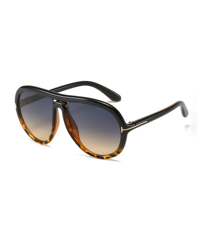 Black Leopard T-Shaped Sunglasses sold by Unique Vintage