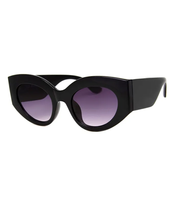 Black Flattery Chunky Sunglasses sold by Unique Vintage