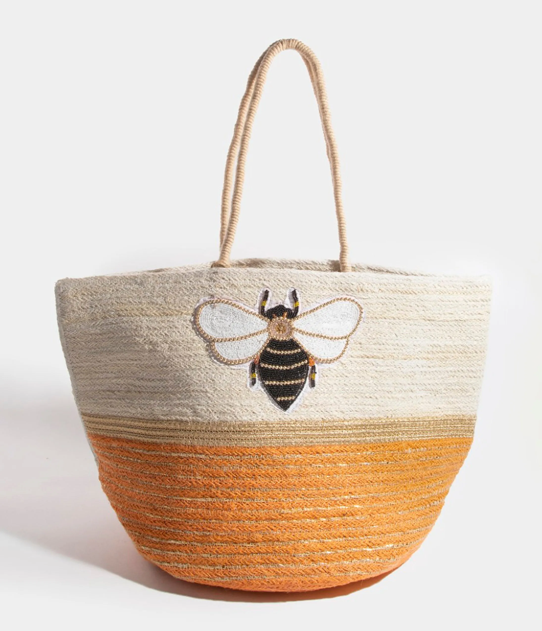 Queen Bee Jute Tote Bag sold by Unique Vintage