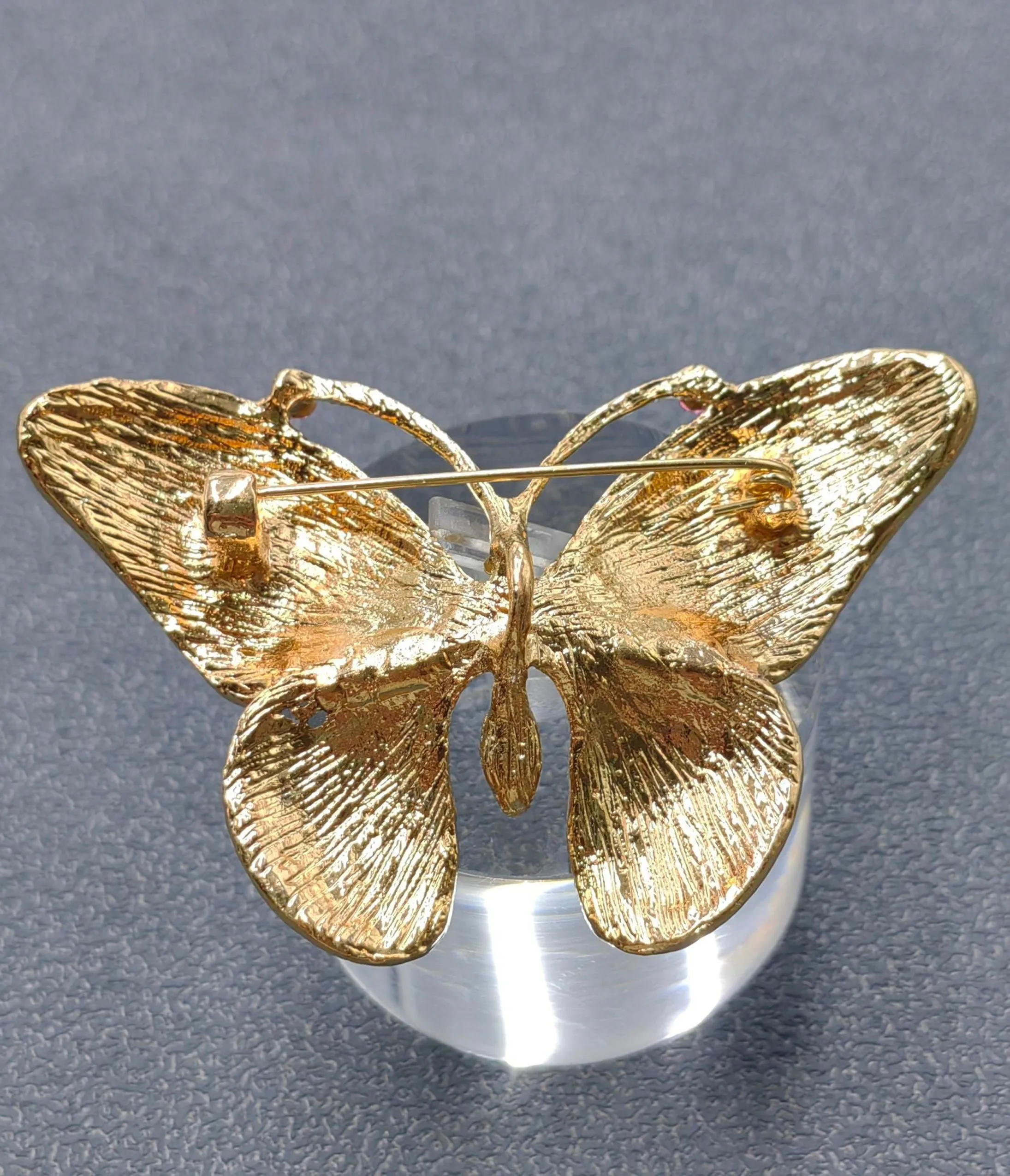Butterfly Rhinestone Enamel Brooch sold by Unique Vintage product image thumbnail 2