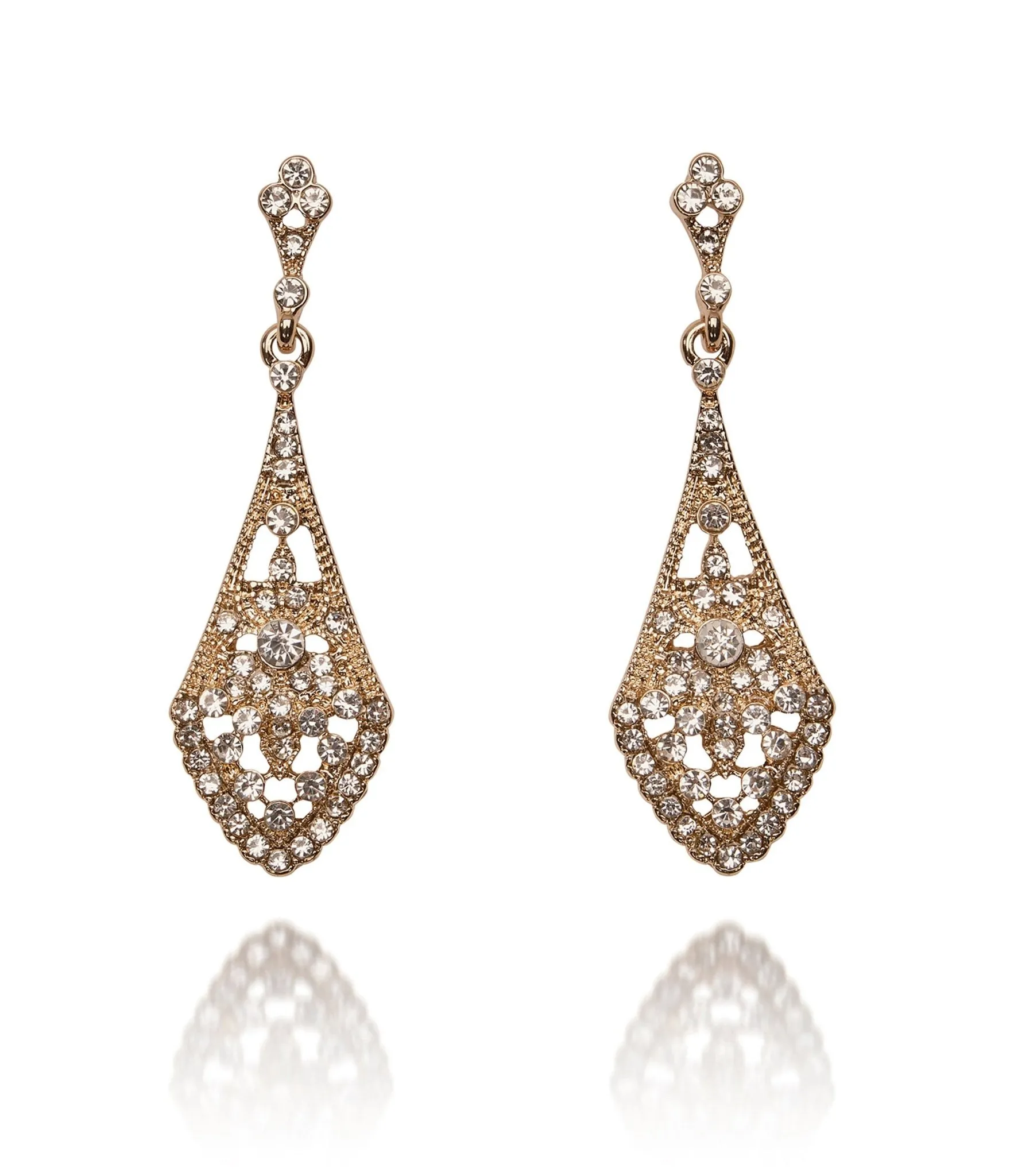 Gold Vintage Art Deco Earrings sold by Unique Vintage