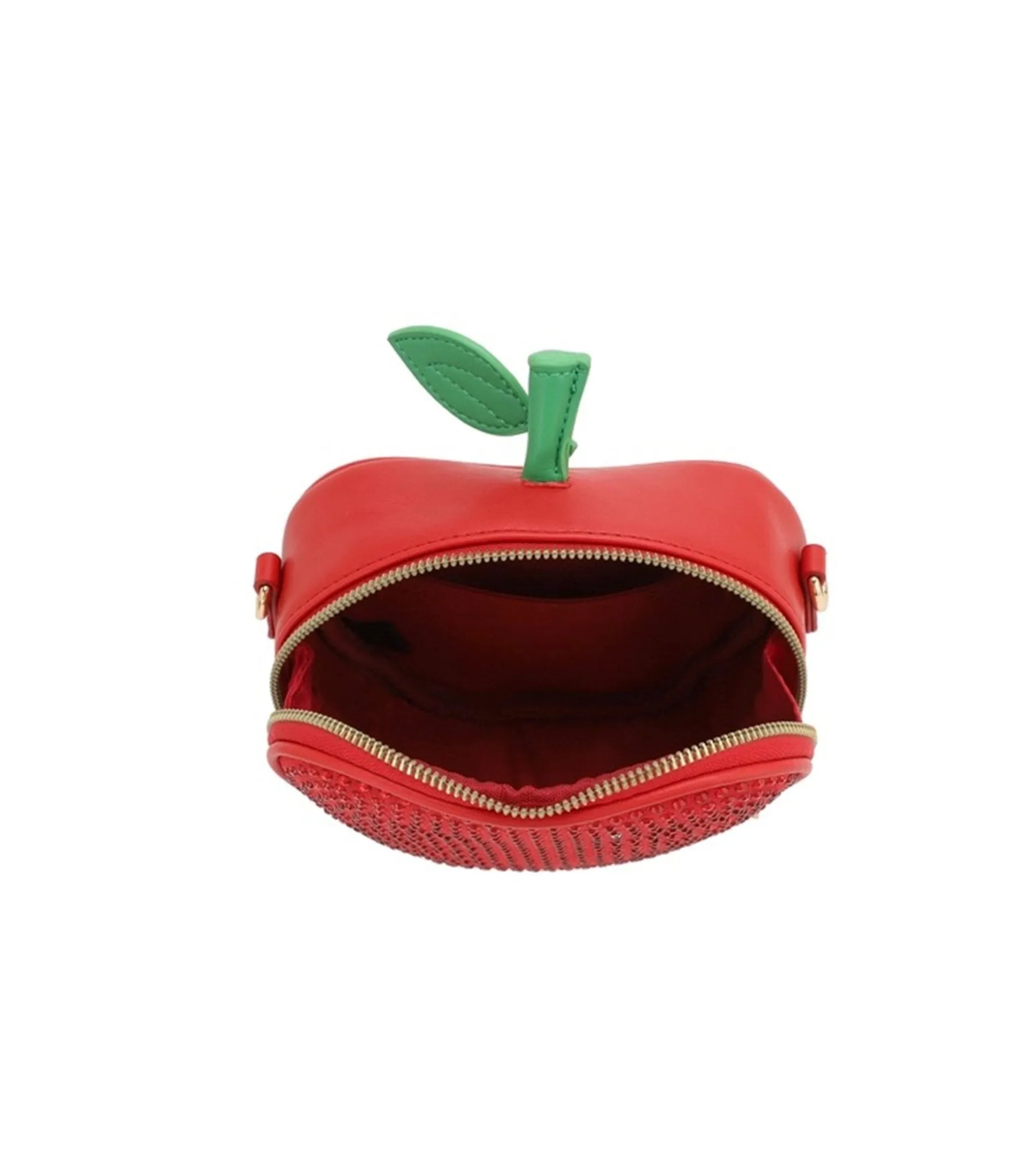 Red Apple Rhinestone Crossbody Bag sold by Unique Vintage product image thumbnail 5