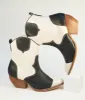 Black & White Leatherette Cowboy Boots sold by Unique Vintage