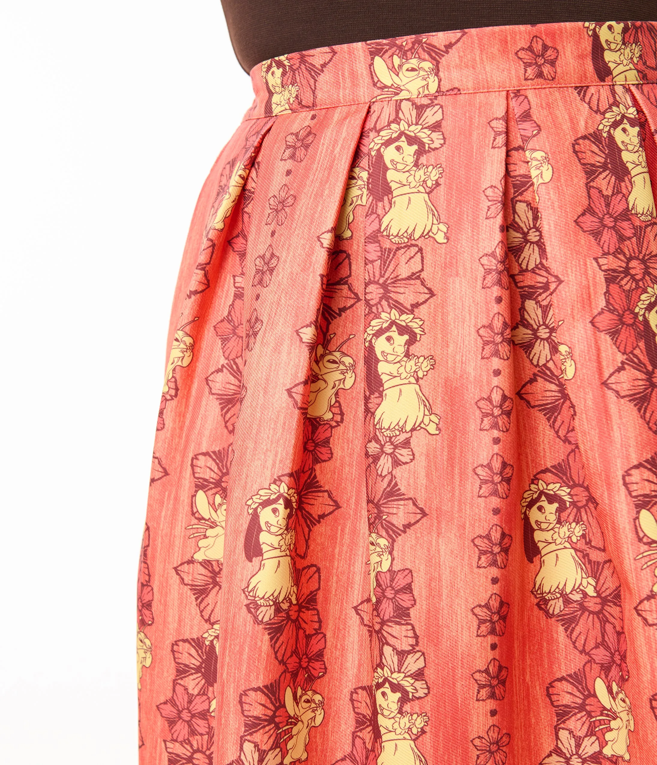Disney's Lilo & Stitch Collection by Unique Vintage Plus Size Orange & Yellow Hawaiian Print Swing Skirt sold by Unique Vintage product image thumbnail 2