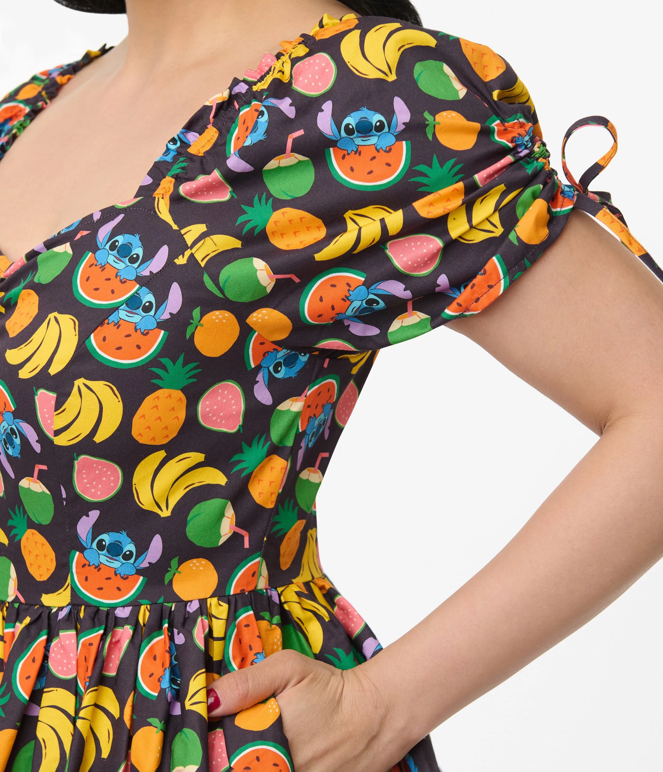 Disney's Lilo & Stitch collection by Unique Vintage Stitch & Fruit Print Swing Dress sold by Unique Vintage product image thumbnail 2