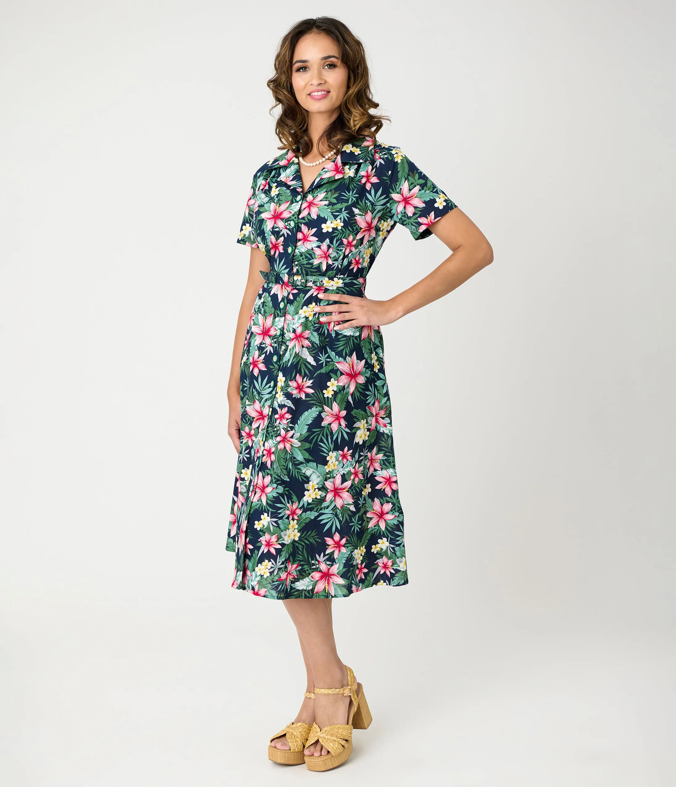Royal Monk Tropical Print Kate Swing Dress sold by Unique Vintage product image thumbnail 4