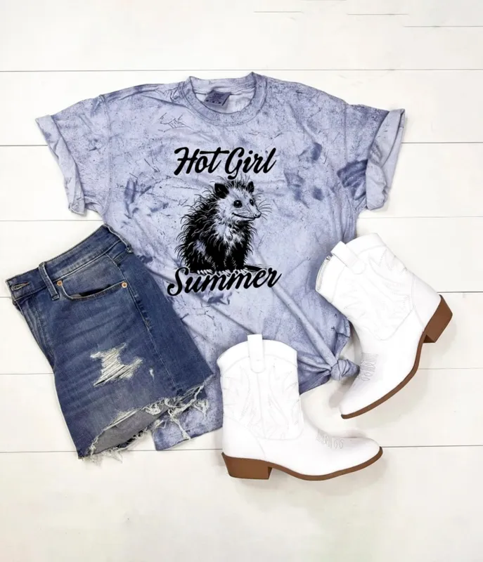 Hot Girl Summer Opossum Unisex Graphic Tee sold by Unique Vintage