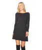 Black Long Sleeve Tunic Dress sold by Unique Vintage
