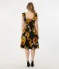 Magnolia Place Sunflower Print Barbara Swing Dress sold by Unique Vintage