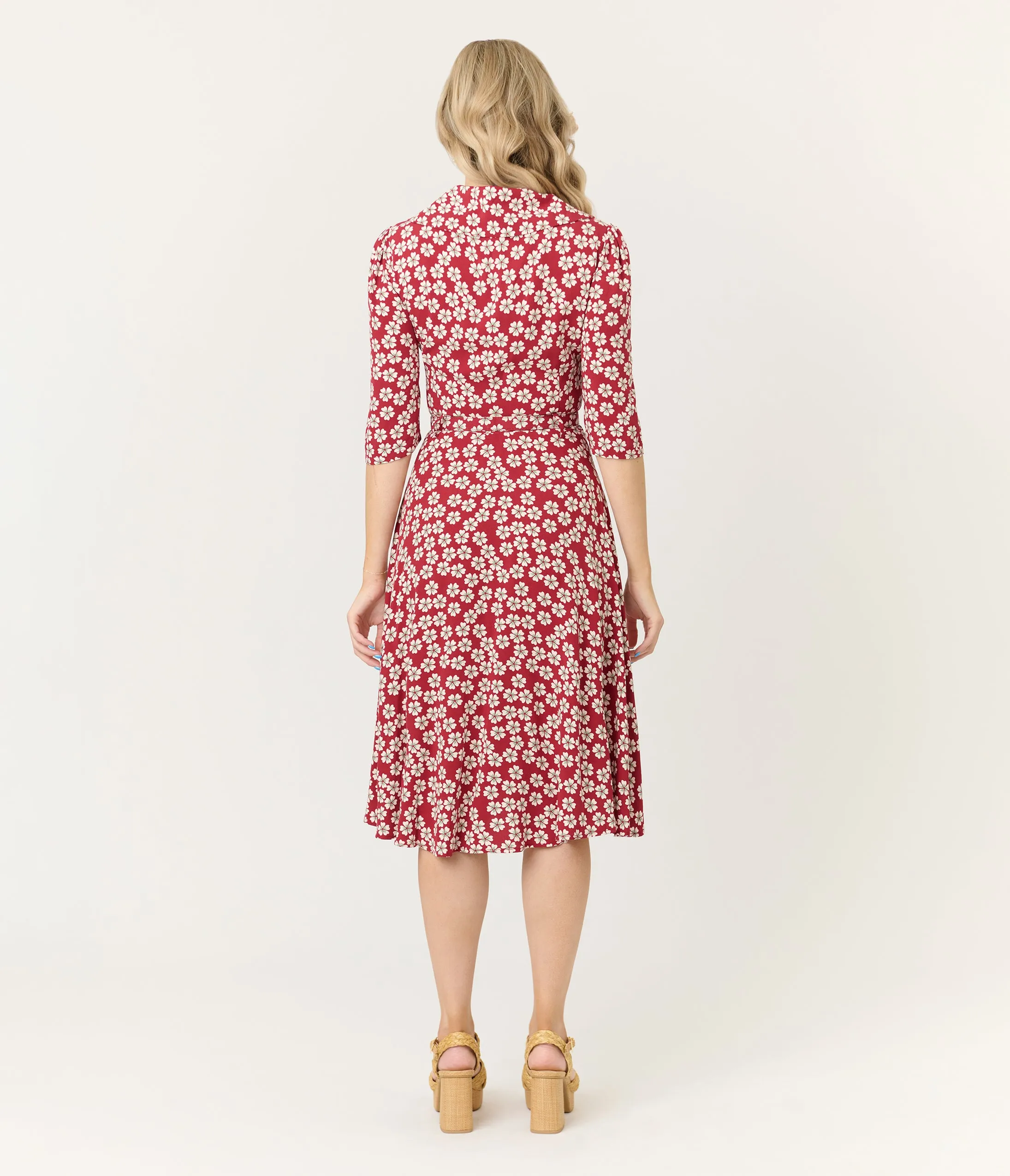 Royal Monk Red Blossom Elodie Midi Dress sold by Unique Vintage product image thumbnail 3