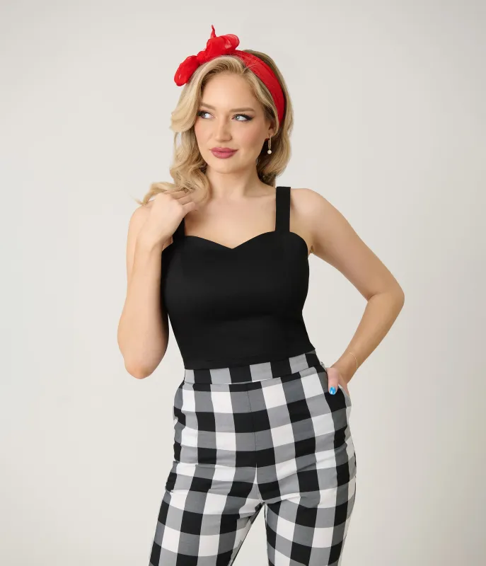 Royal Monk Black Maisie Crop Top sold by Unique Vintage