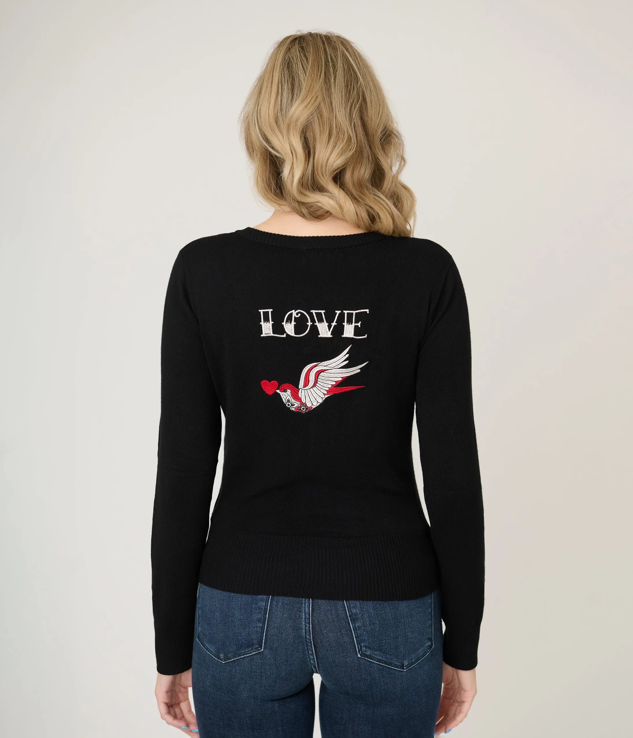 Royal Monk Black & Red Annie Love Cardigan sold by Unique Vintage product image thumbnail 3