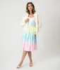Ivory & Pink Floral Hand-Hooked Embroidered Knit Cardigan sold by Unique Vintage