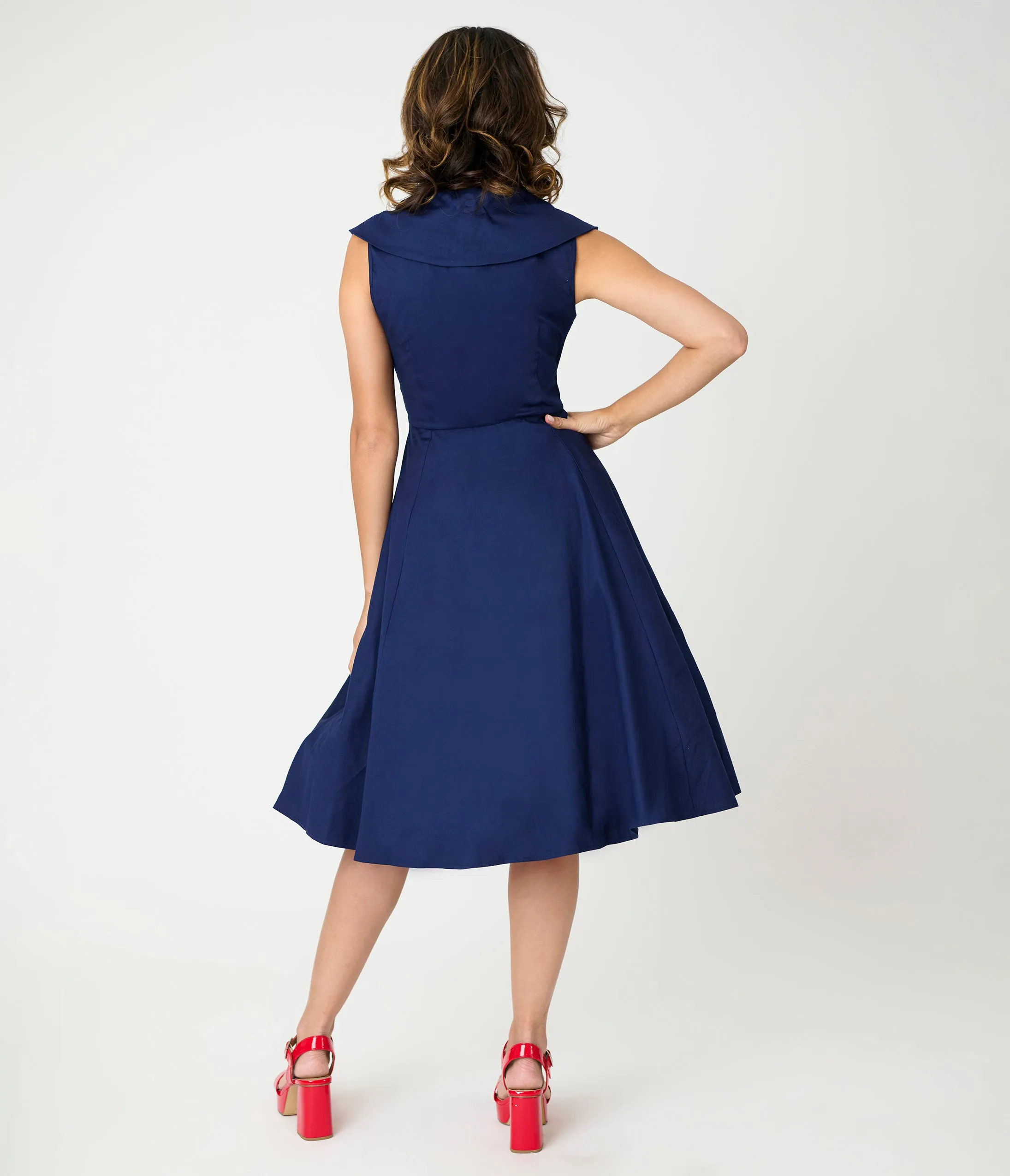 Royal Monk Navy Sailor Isla Swing Dress sold by Unique Vintage product image thumbnail 3