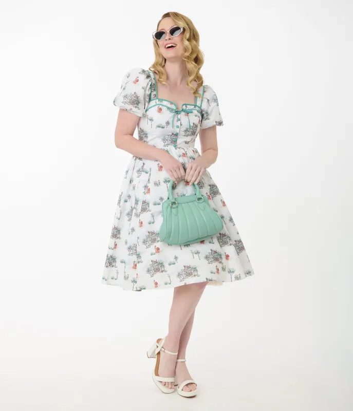 Disney's The Lady & The Tramp Collection by Unique Vintage Lady & Tramp Button Front Swing Dress sold by Unique Vintage