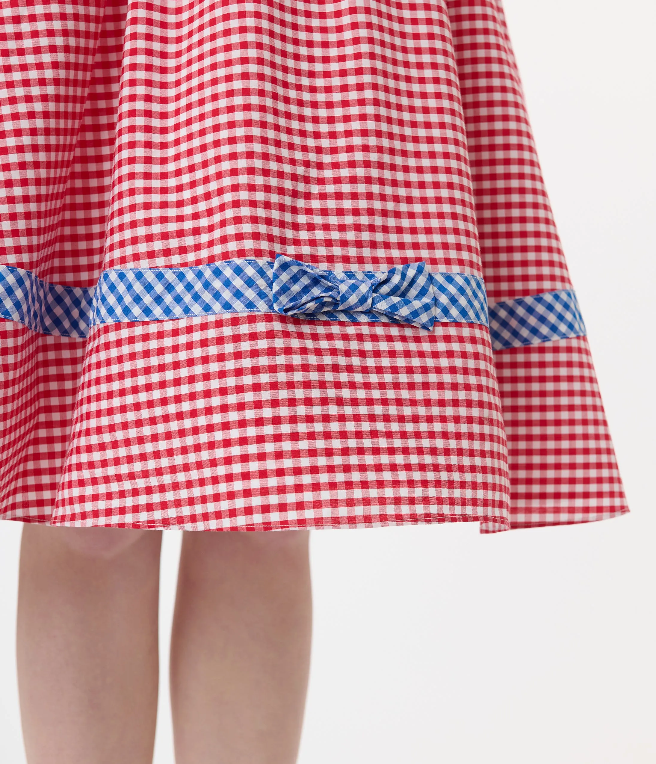 Unique Vintage Red & Blue Gingham Swing Dress sold by Unique Vintage product image thumbnail 3