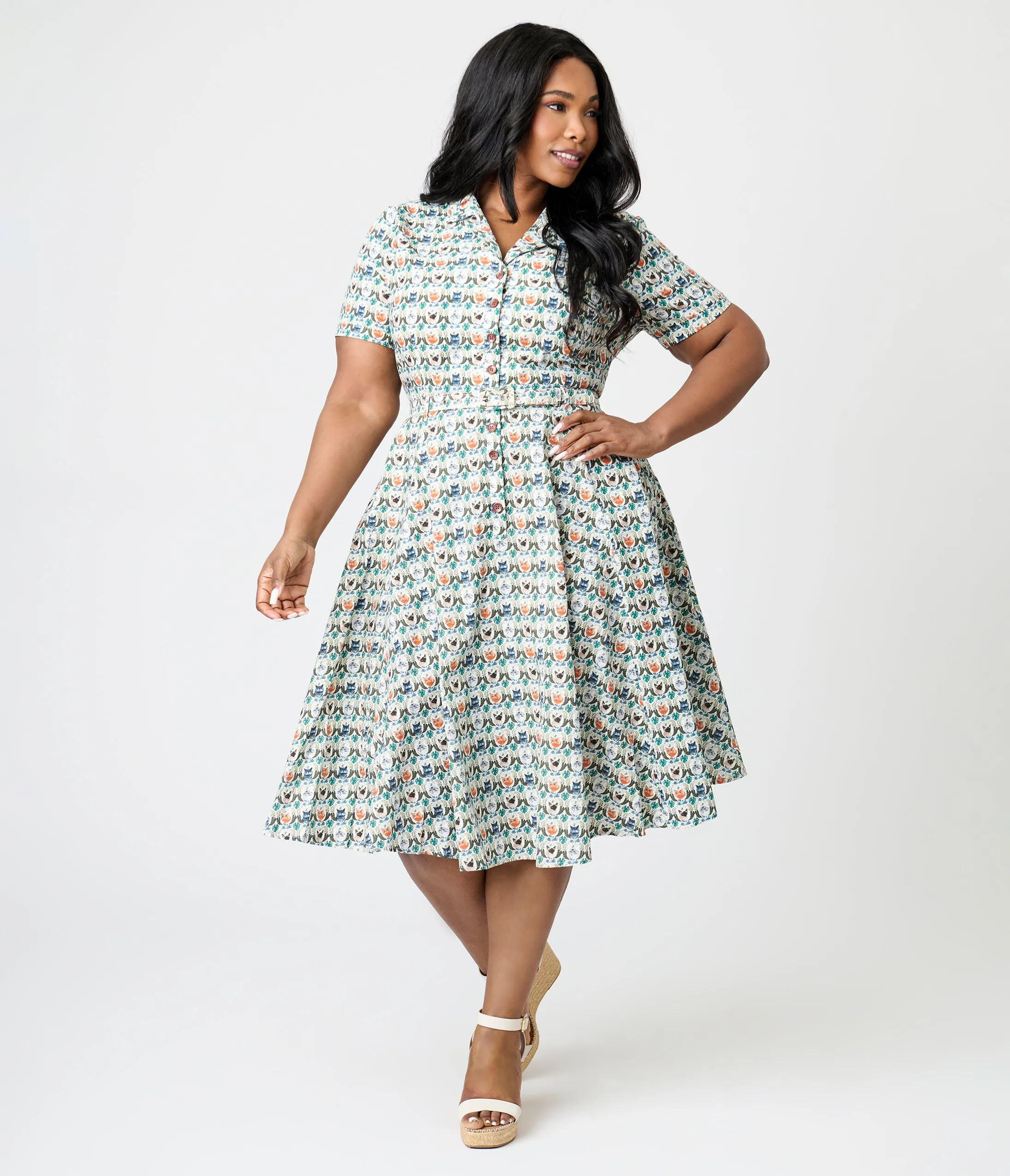 Royal Monk Plus Size Purrrfect Bella Swing Dress sold by Unique Vintage product image thumbnail 4