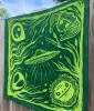 Green Alien & Cryptid Bandana sold by Unique Vintage