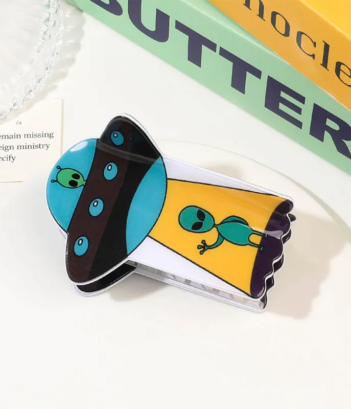 Funny Cartoon Alien Hair Clip sold by Unique Vintage