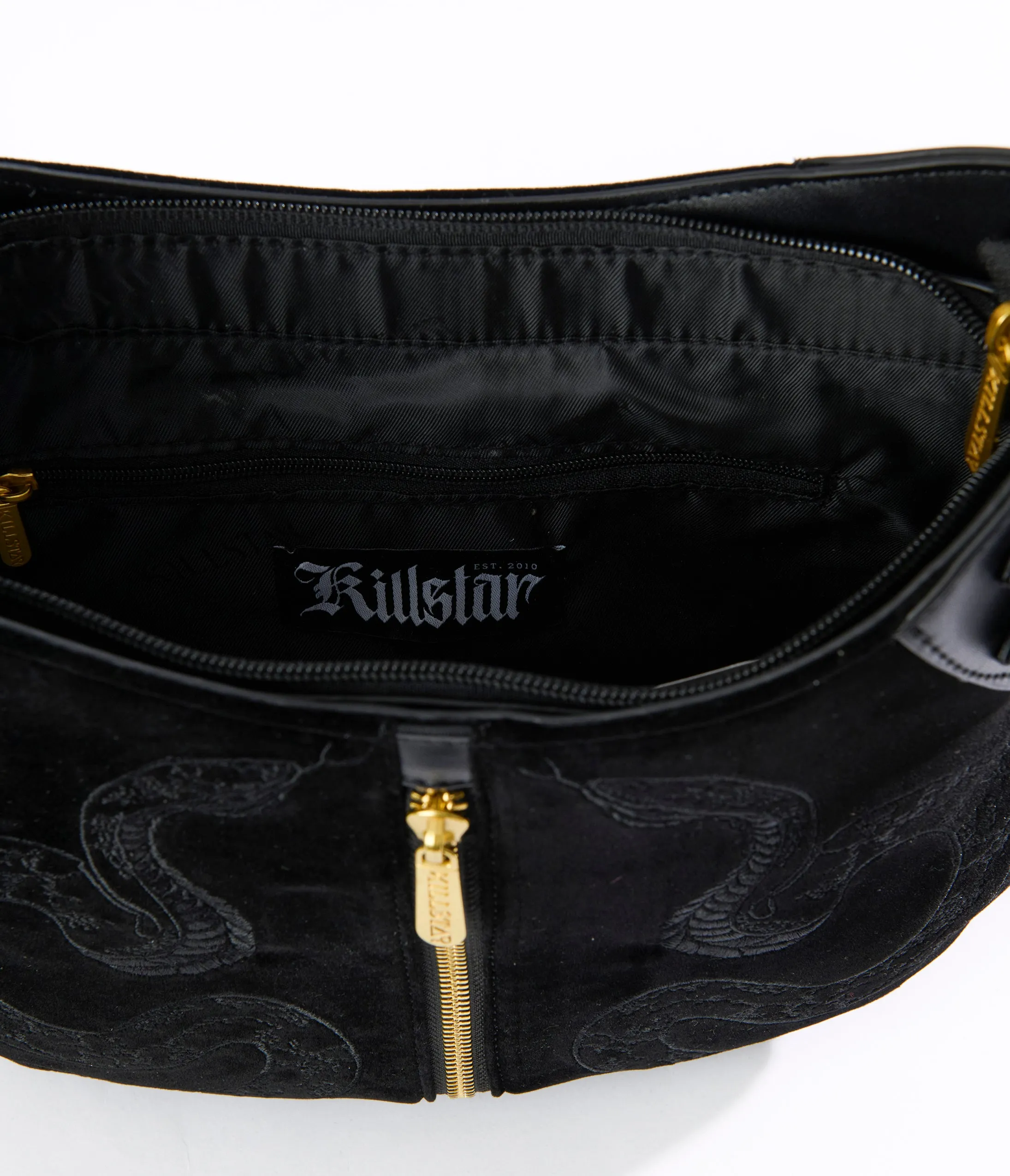 Killstar Black Suede Snake Adder Handbag sold by Unique Vintage product image thumbnail 4
