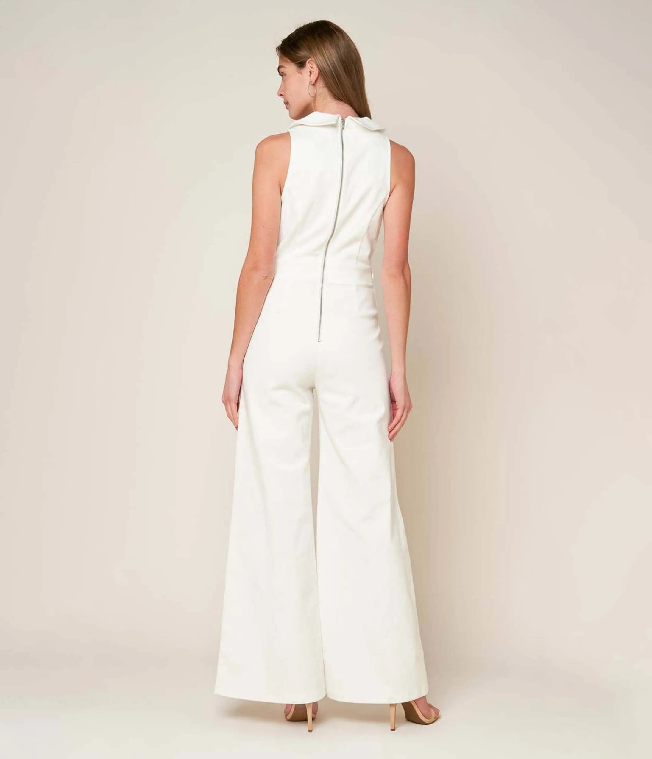 White Belted Shopping Around Jumpsuit sold by Unique Vintage product image thumbnail 3