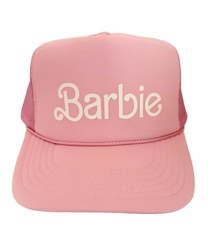 Light Pink Barbie Trucker Hat sold by Unique Vintage