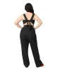 Unique Vintage Plus Size Black & Silver Sedgewick Jumpsuit sold by Unique Vintage
