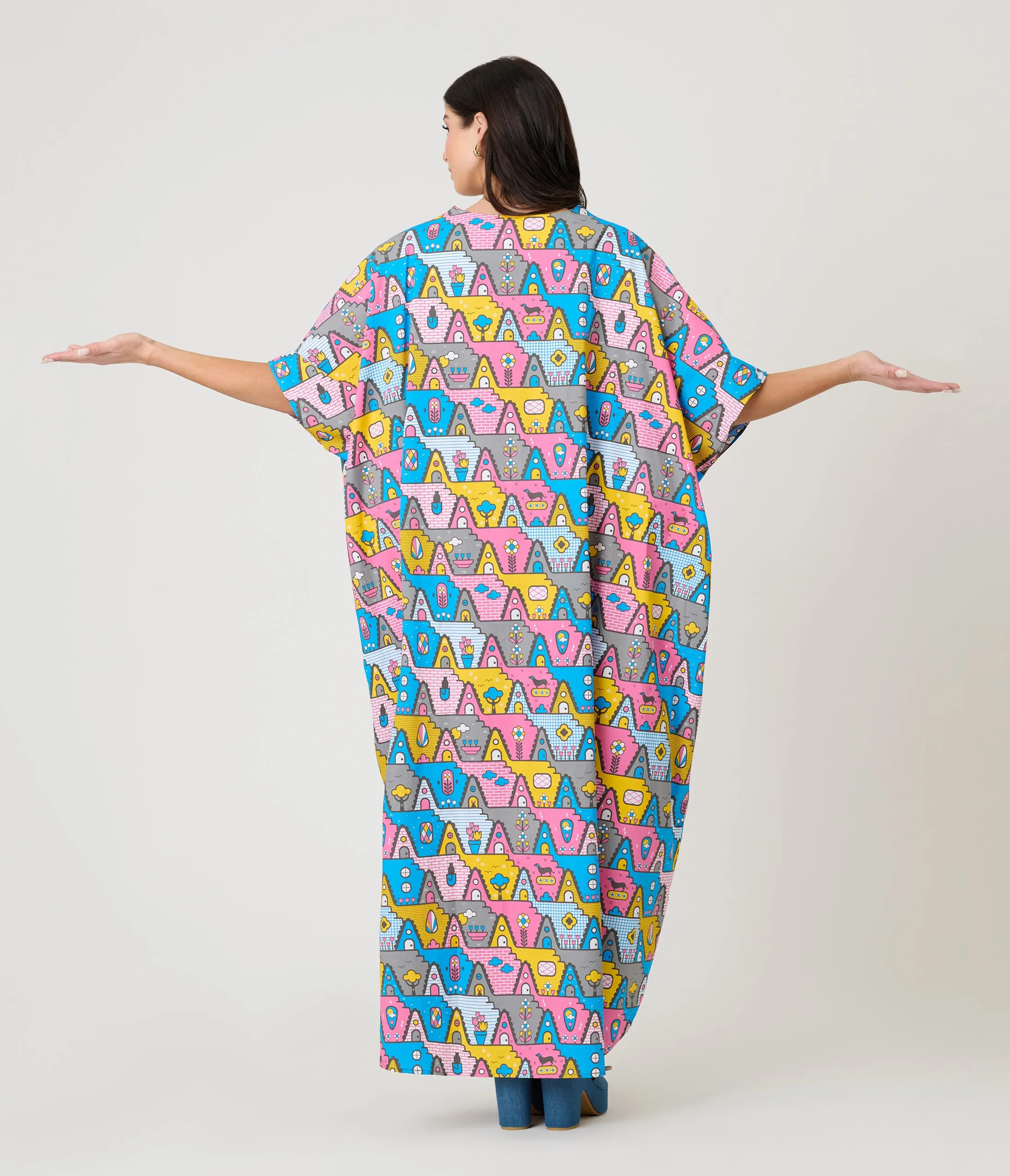 Blue Platypus Pretty Pastel A-Frames Caftan sold by Unique Vintage product image thumbnail 2