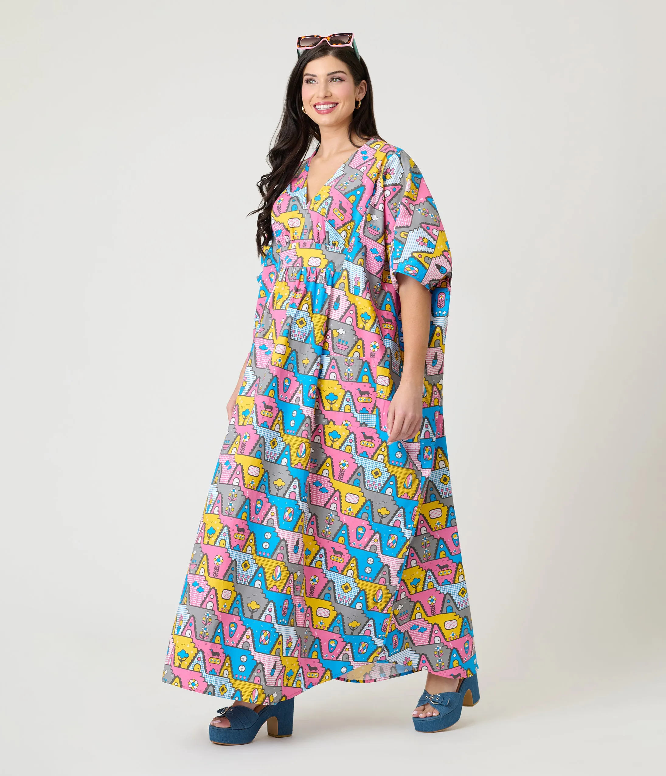 Blue Platypus Pretty Pastel A-Frames Caftan sold by Unique Vintage product image thumbnail 3