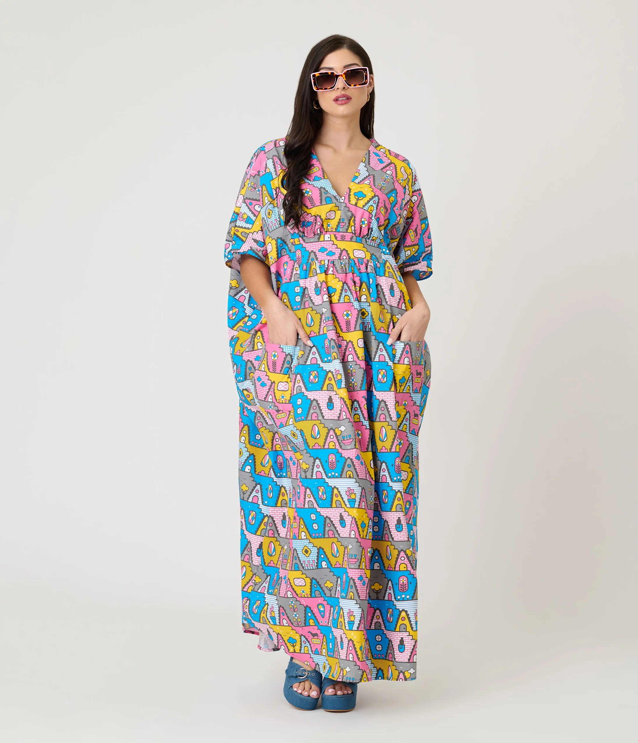 Blue Platypus Pretty Pastel A-Frames Caftan sold by Unique Vintage product image thumbnail 4