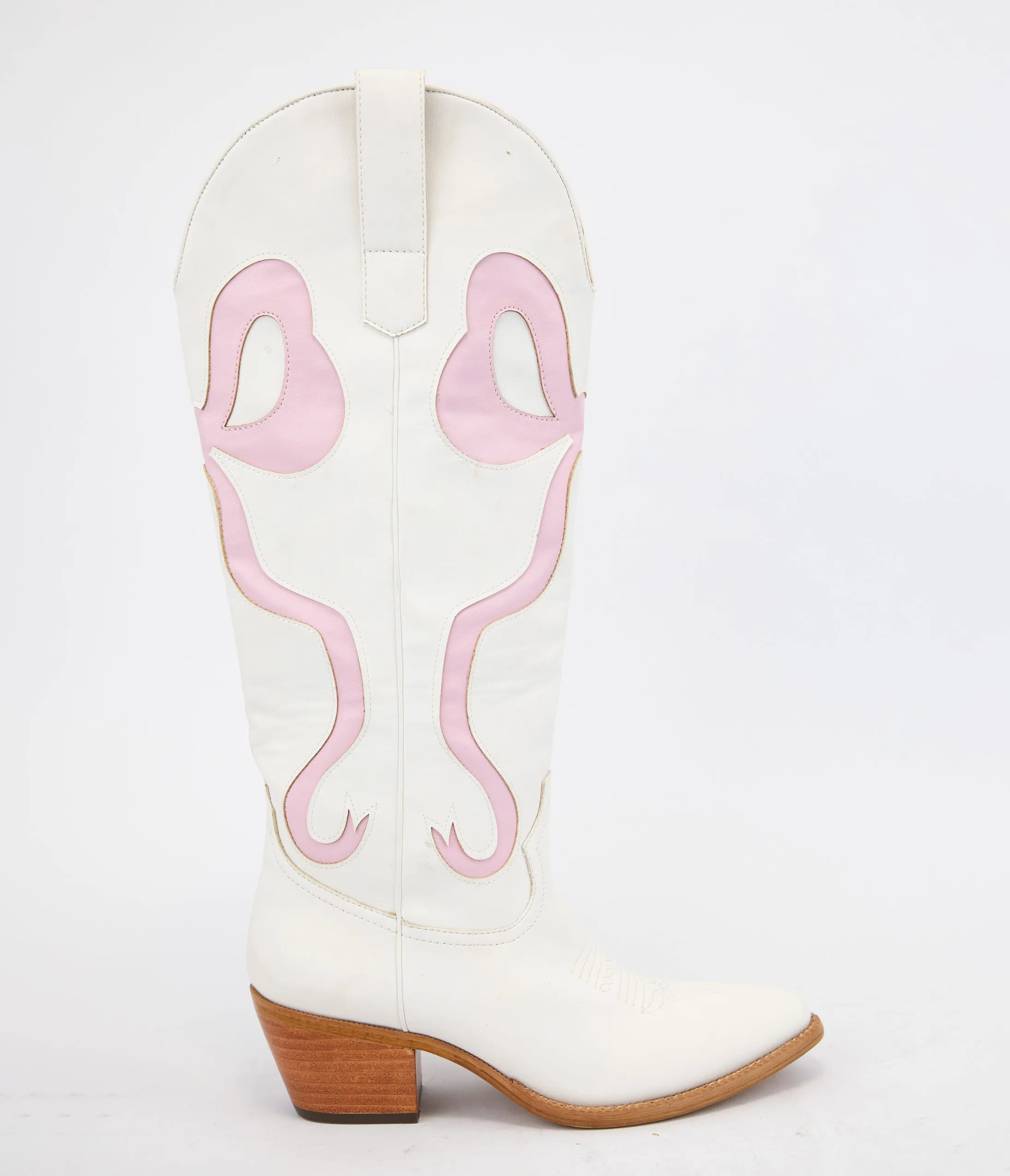 Pink & White Ruby Bow Cowboy Boots sold by Unique Vintage product image thumbnail 4
