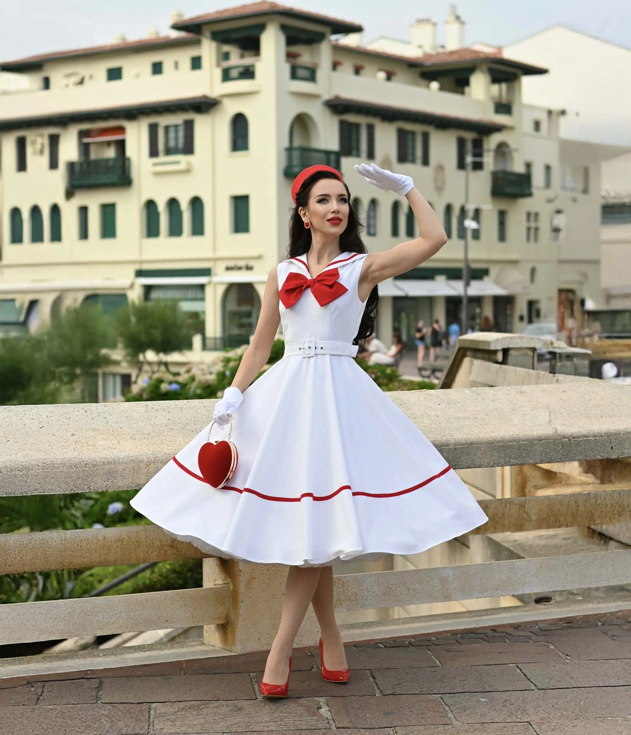 Heart My Closet 1950s Sailor Swing Dress sold by Unique Vintage