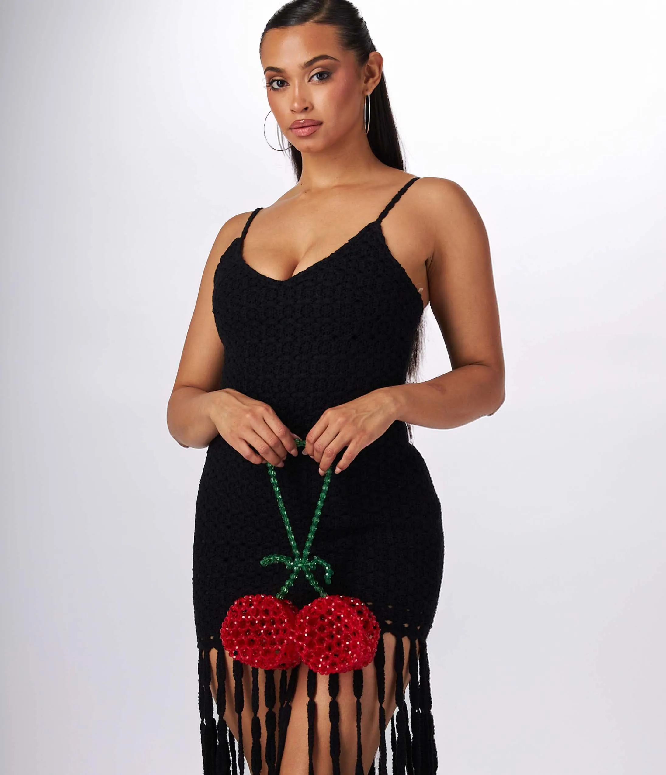 Red Cherries Beaded Mini Handbag sold by Unique Vintage product image thumbnail 4