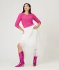 White Tiered Tulle Romantic Ruffles Midi Skirt sold by Unique Vintage