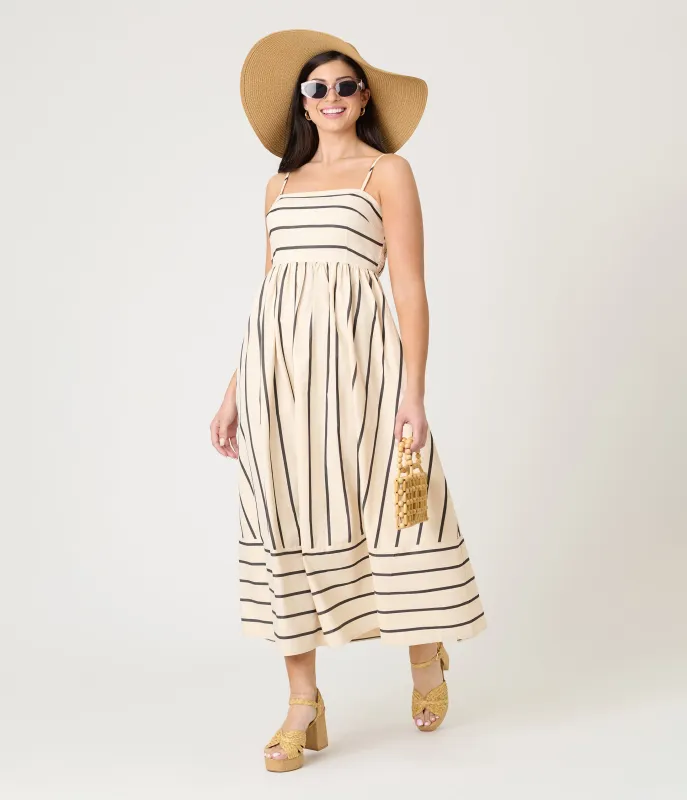 Nautical Stripe Maxi Dress sold by Unique Vintage
