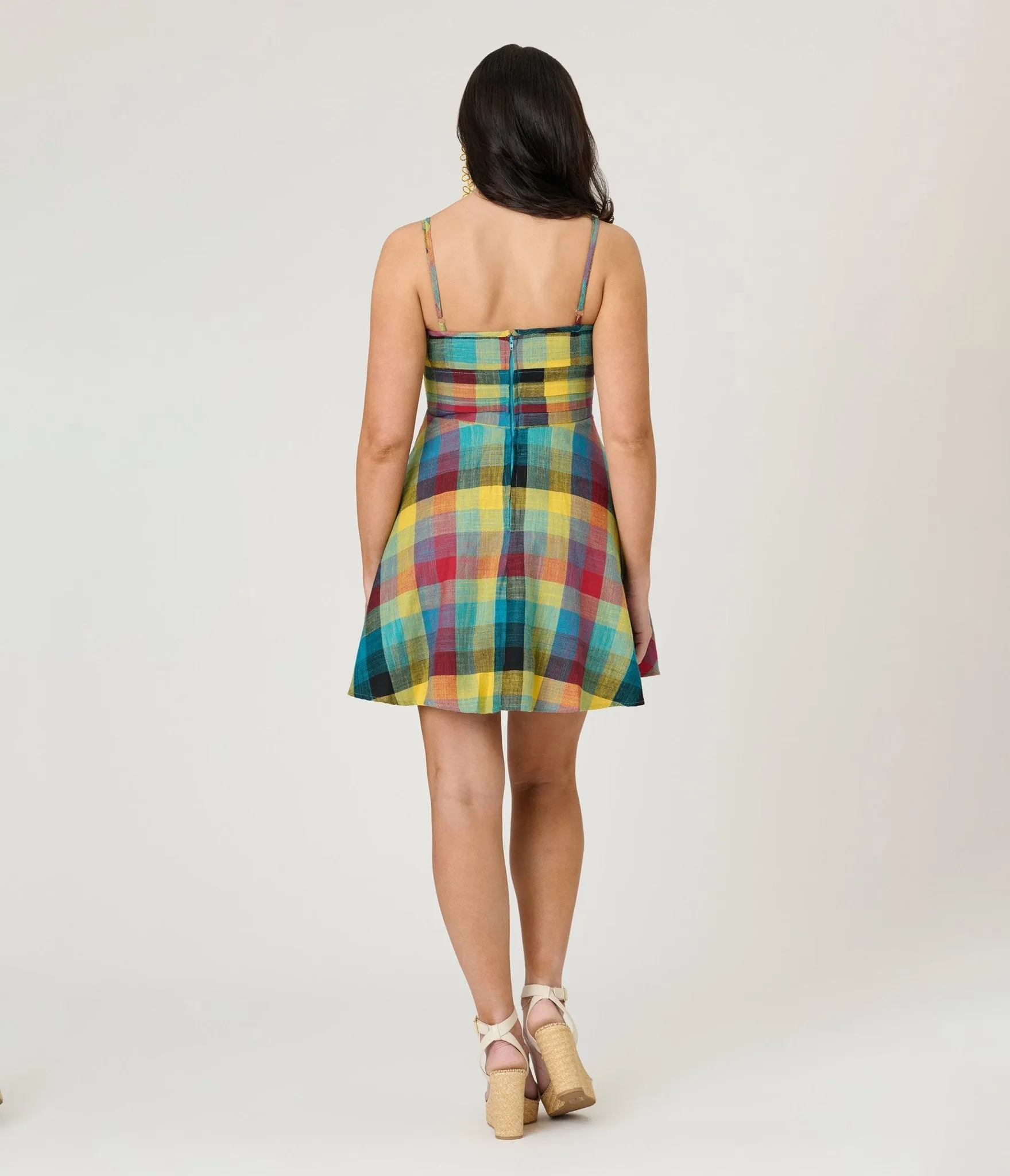 Unique Vintage Multicolor Plaid Cotton Flare Dress sold by Unique Vintage product image thumbnail 2