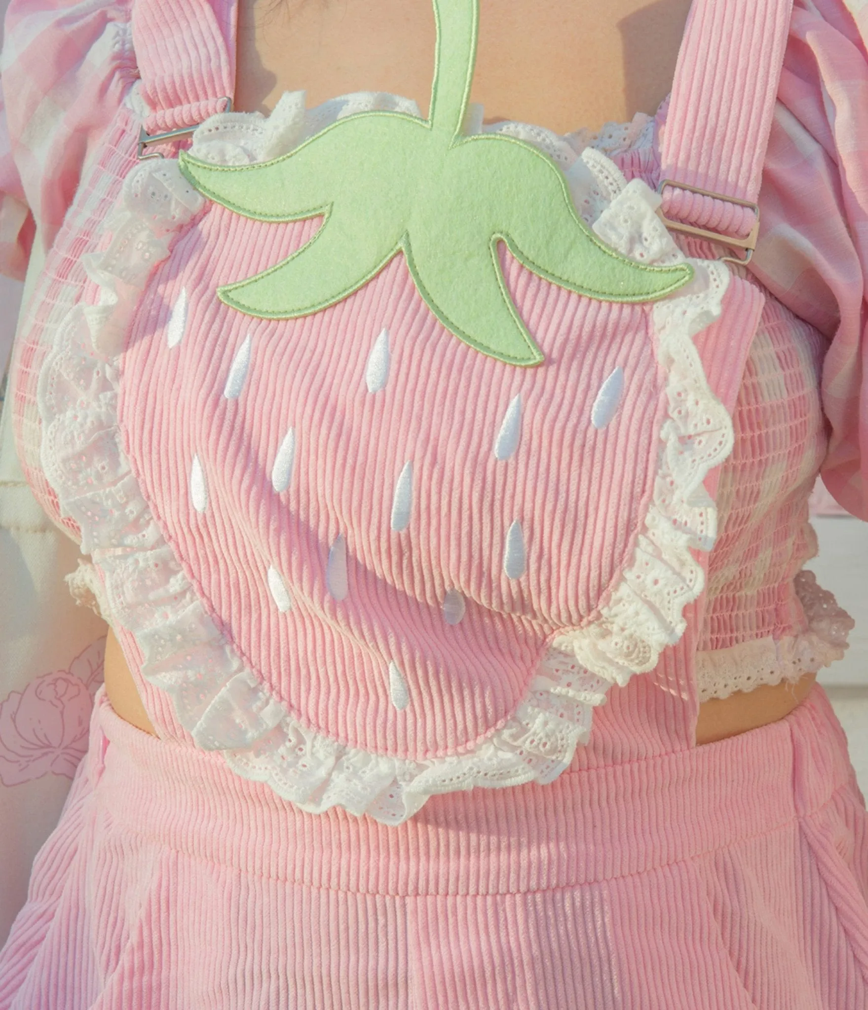 Miss Candyholic Pink Strawberry Romper sold by Unique Vintage product image thumbnail 3