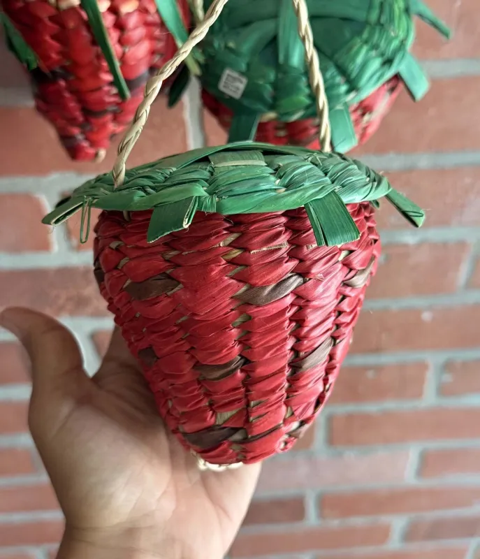 Strawberry Straw Shoulder Bag sold by Unique Vintage