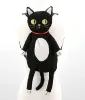 Furry Black Cat Backpack sold by Unique Vintage