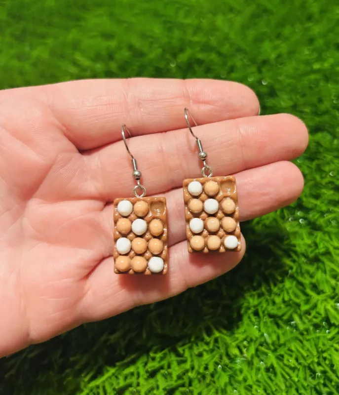Egg Carton Earrings sold by Unique Vintage