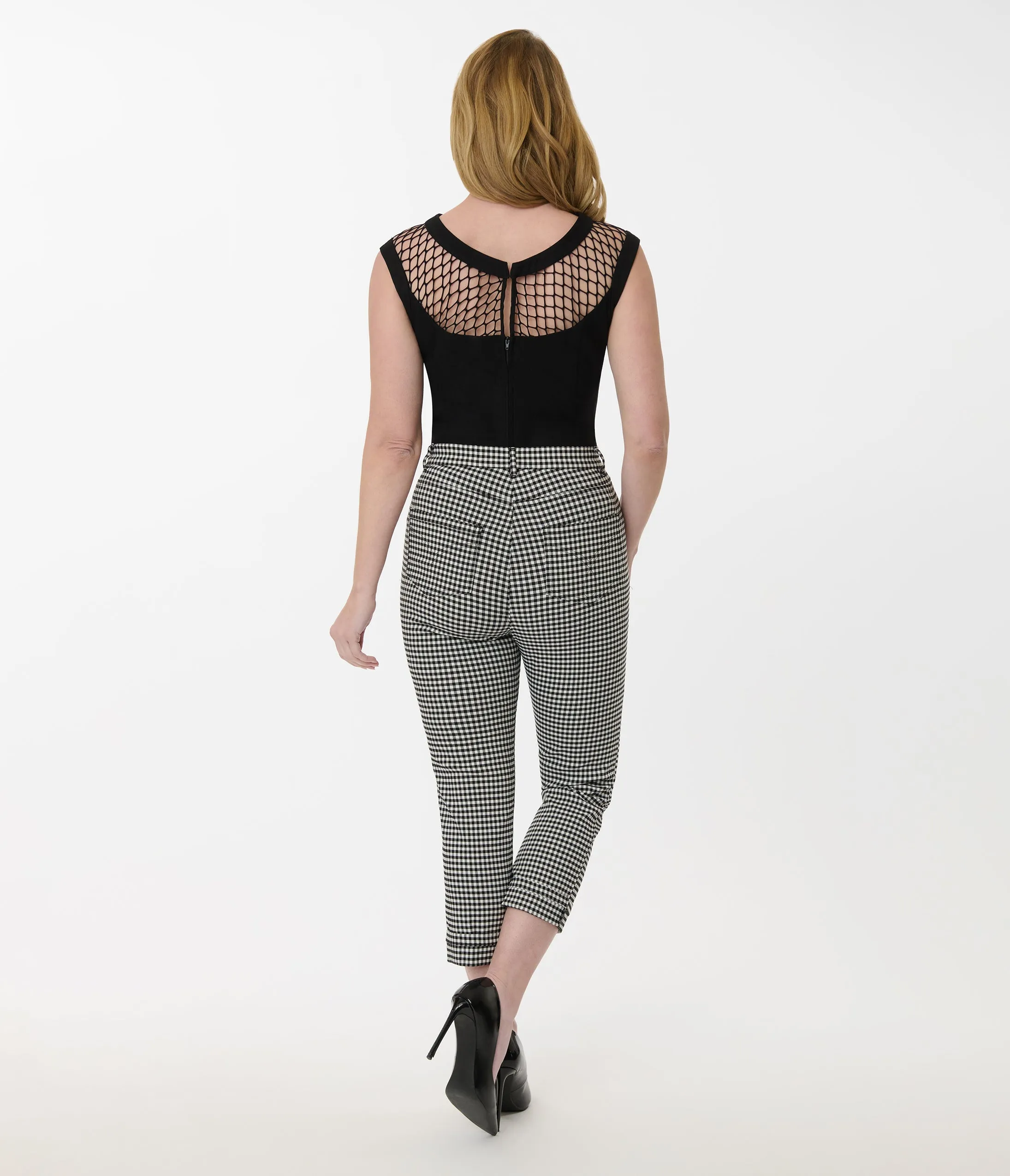 Unique Vintage Black & White Gingham Capris sold by Unique Vintage product image thumbnail 3