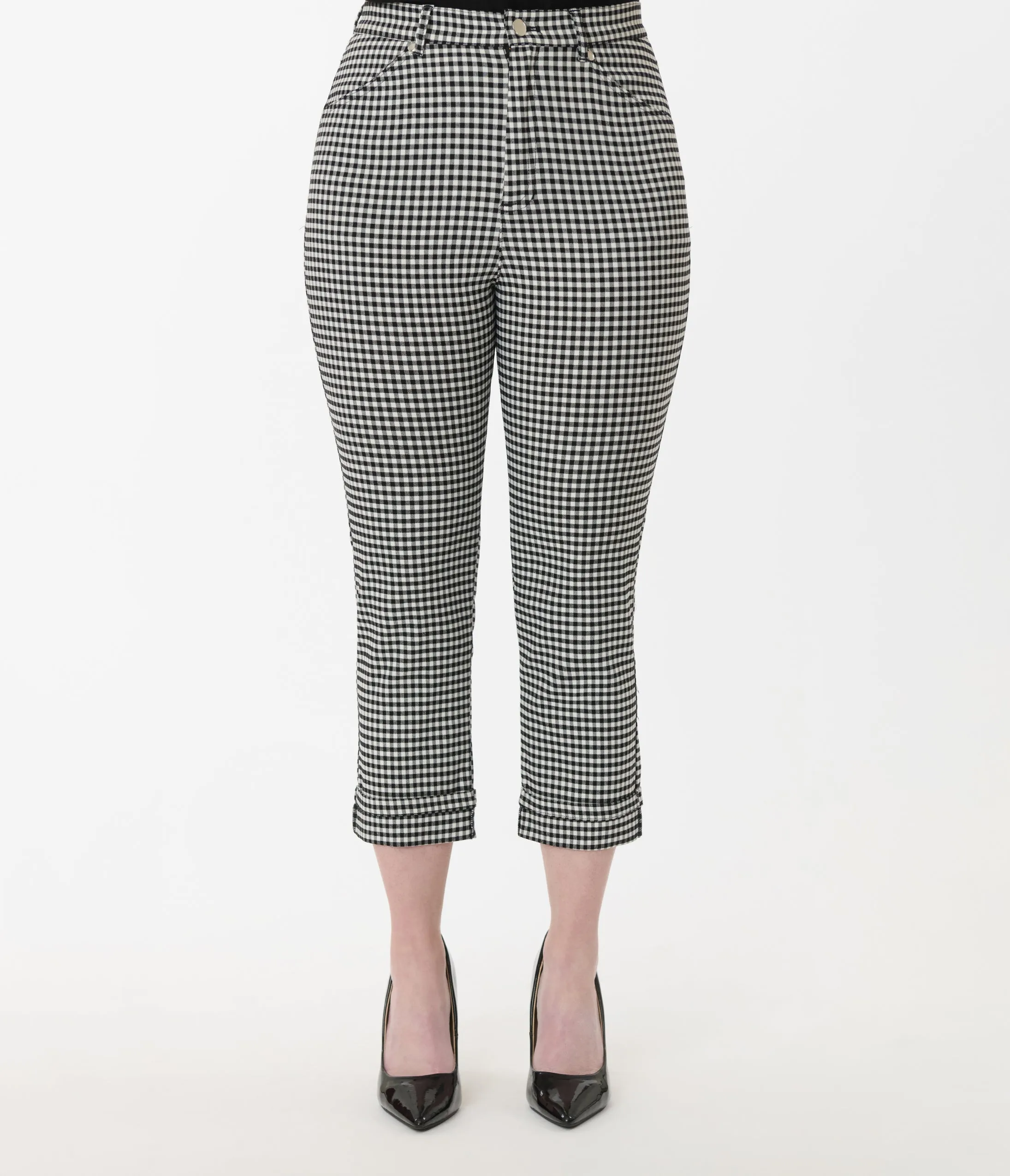 Unique Vintage Black & White Gingham Capris sold by Unique Vintage product image thumbnail 2