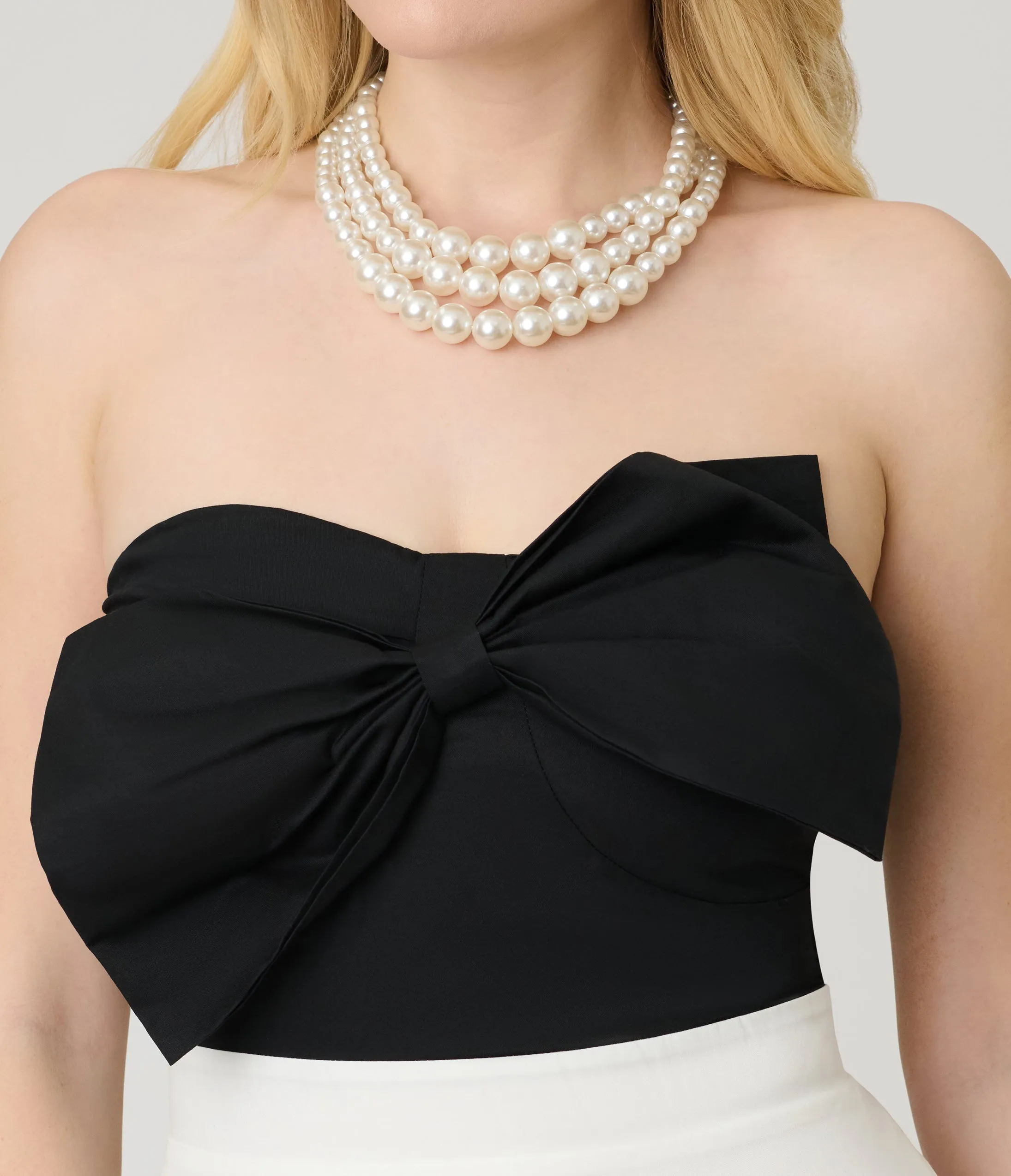 White & Black Bow Blissful Breeze Midi Dress sold by Unique Vintage product image thumbnail 4