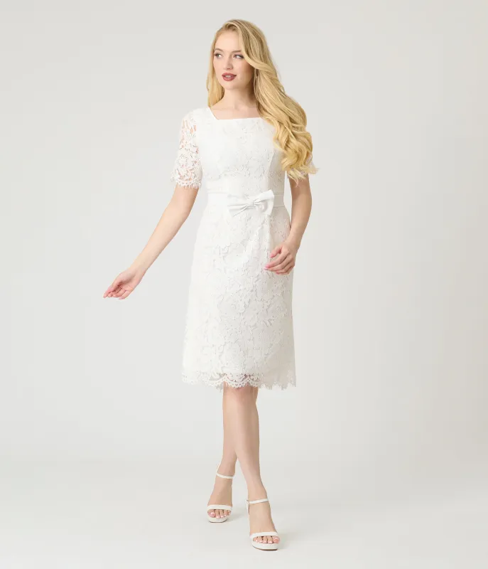 Heart My Closet 1950s White Lace Anna Dress sold by Unique Vintage