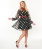 Unique Vintage Black & White Polka Dot Flocked Tulle Dress sold by Unique Vintage