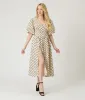 Ivory & Black Polka Dot Tie Waist Midi Dress sold by Unique Vintage