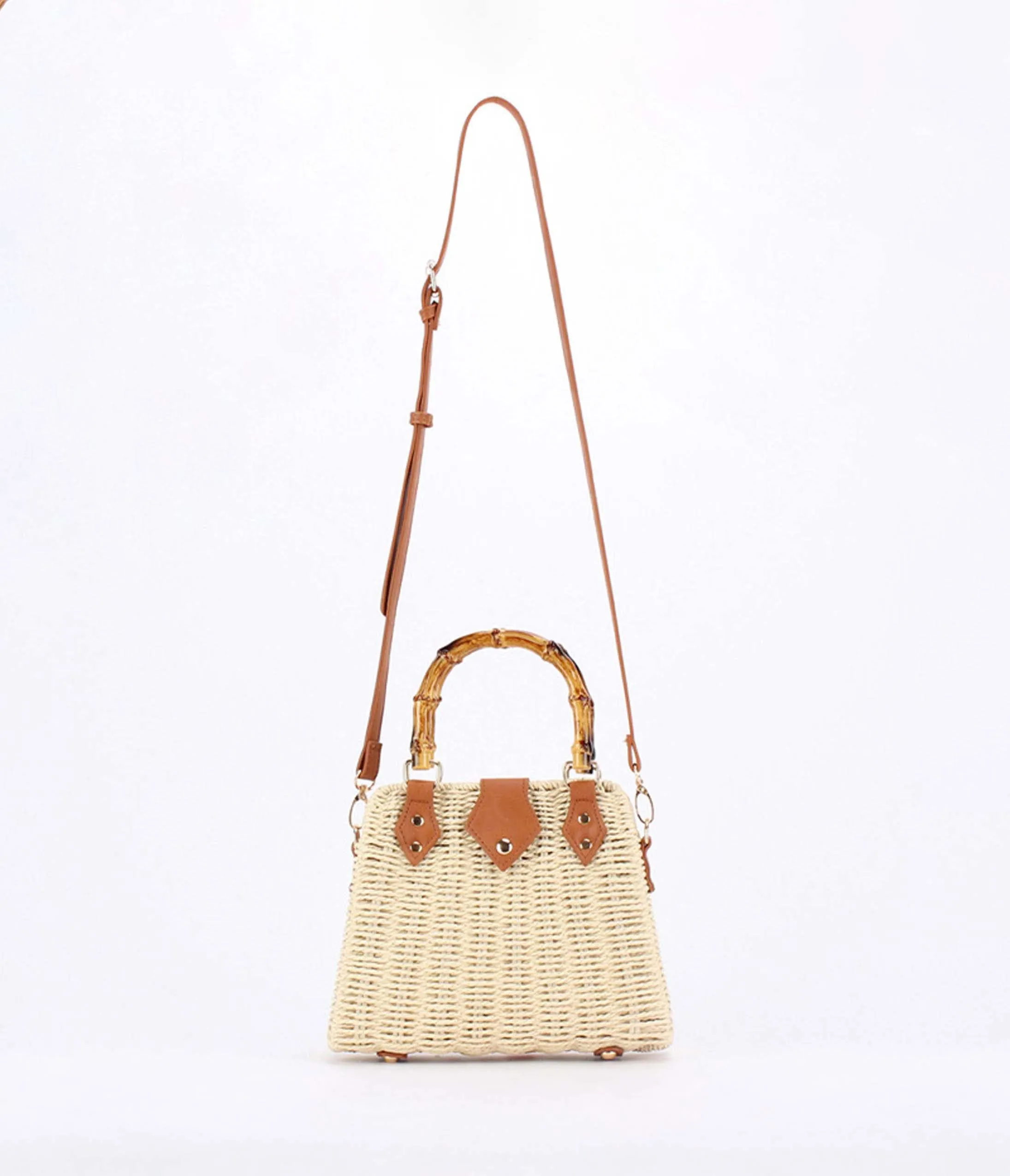 Beige Straw Beach Handbag sold by Unique Vintage