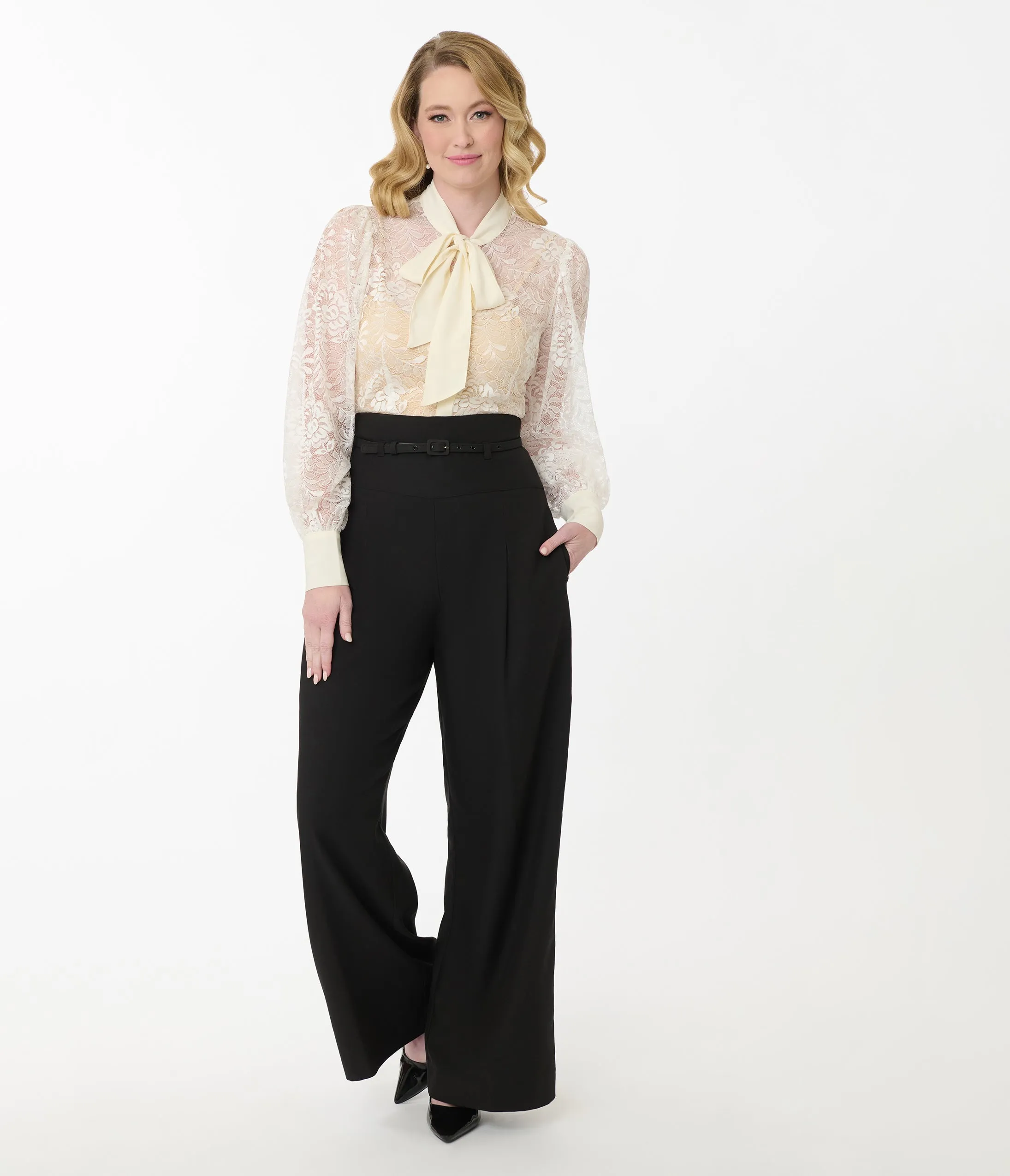 Unique Vintage Ivory Lace Gwen Blouse sold by Unique Vintage product image thumbnail 5
