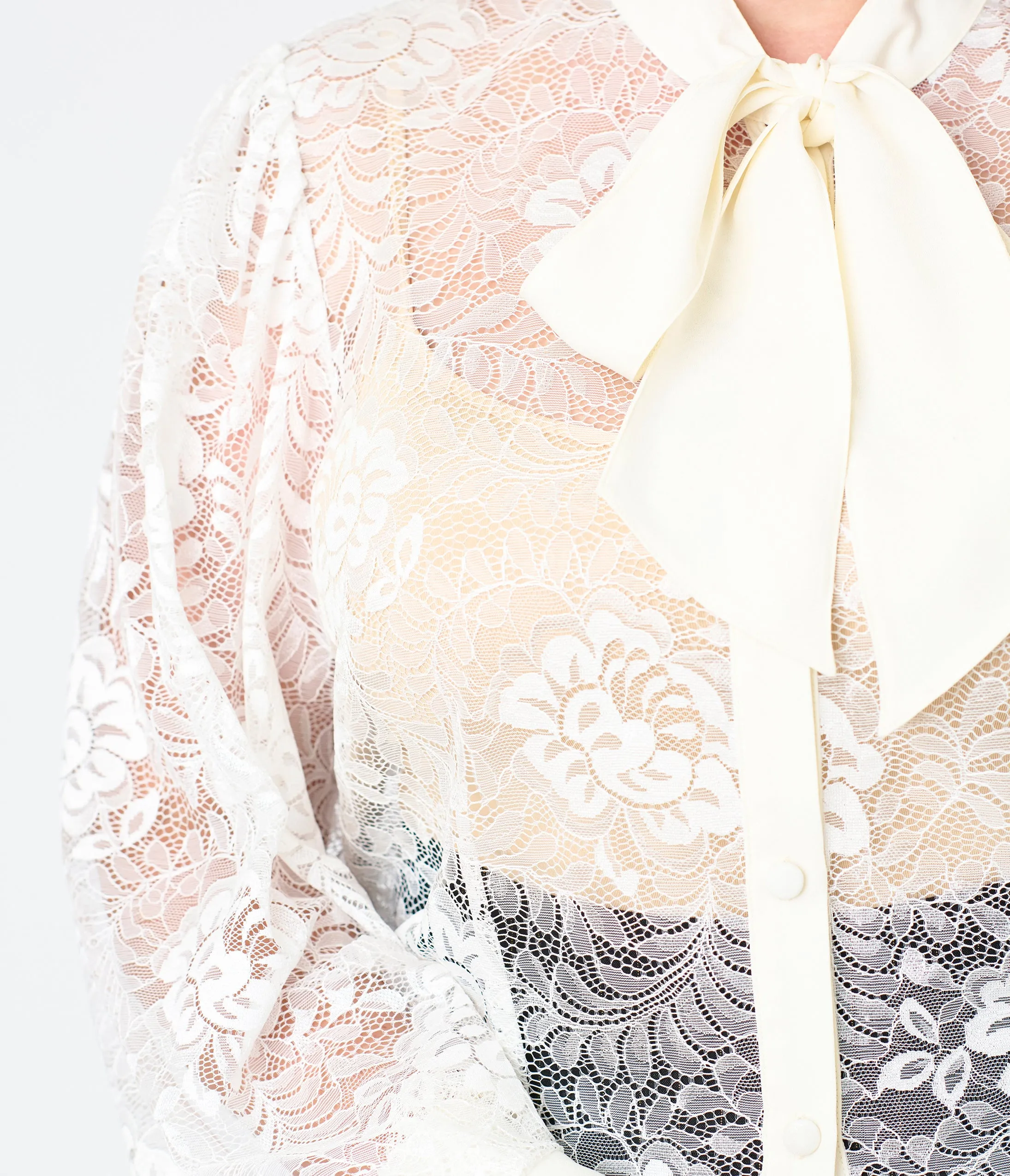 Unique Vintage Plus Size Ivory Lace Gwen Blouse sold by Unique Vintage product image thumbnail 5