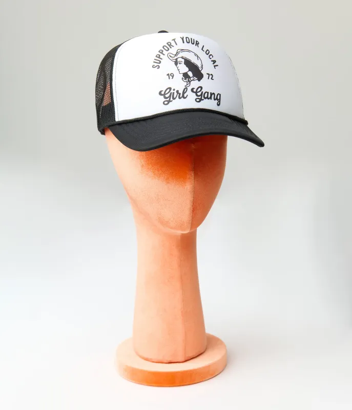 Girl Gang Trucker Hat made by Unique Vintage